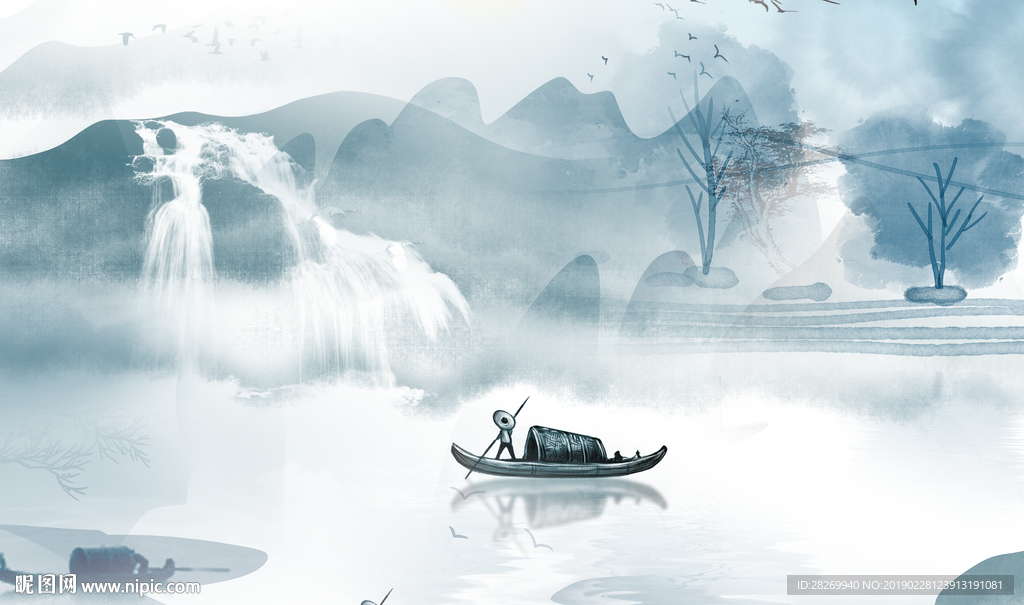 山水壁画