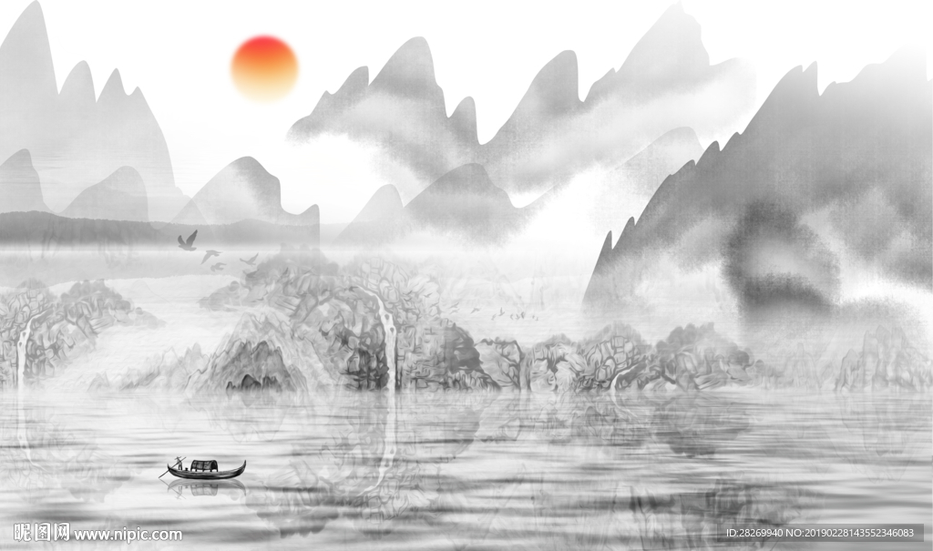 禅意山水画