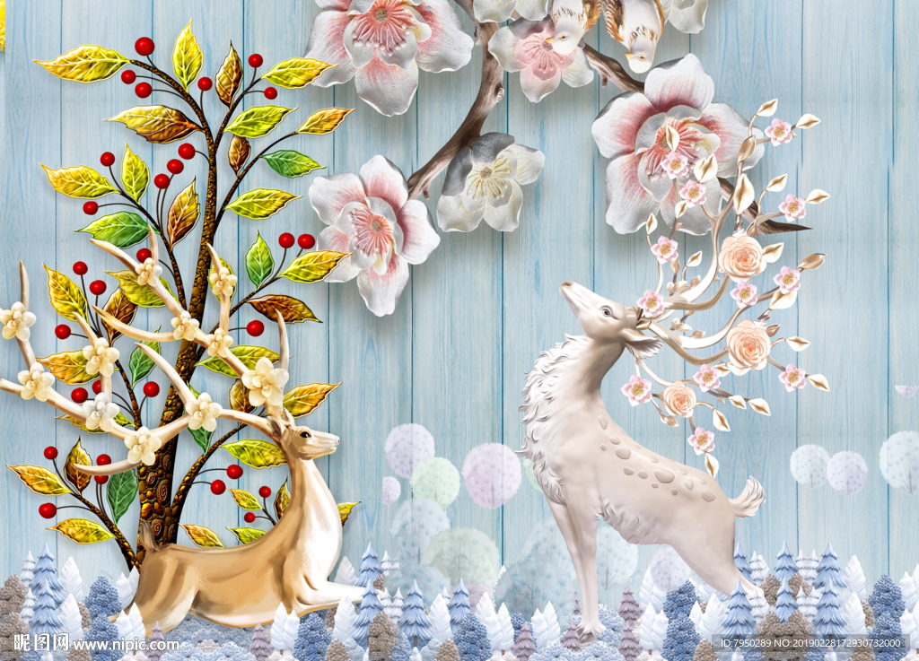 现代简约时尚北欧背景墙