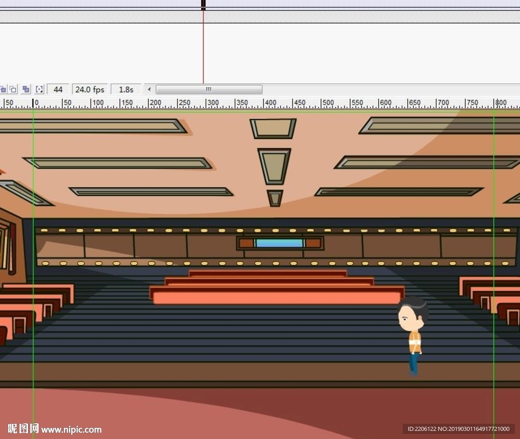 大学生在课堂前面走过9秒动画