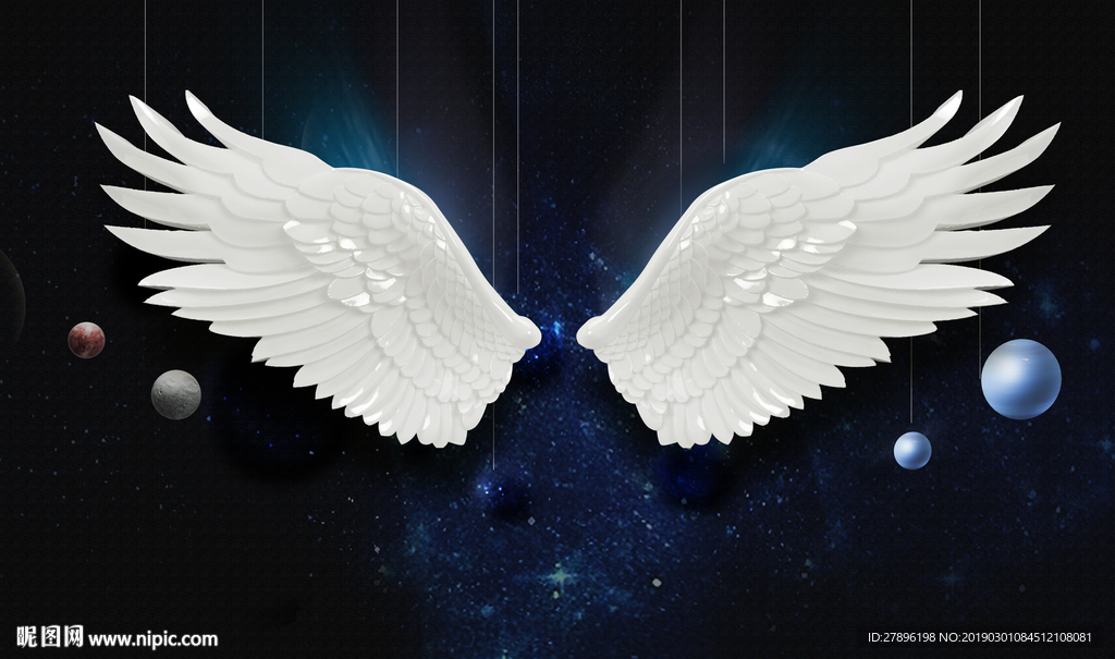 翅膀背景墙