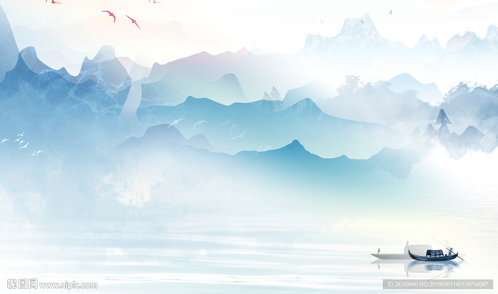 山水壁画