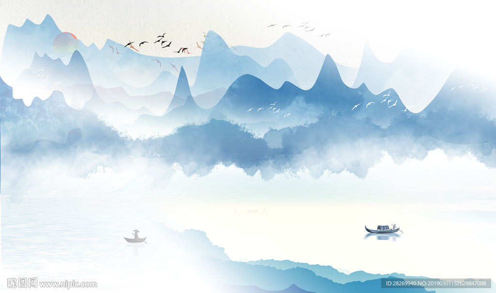 山水壁画