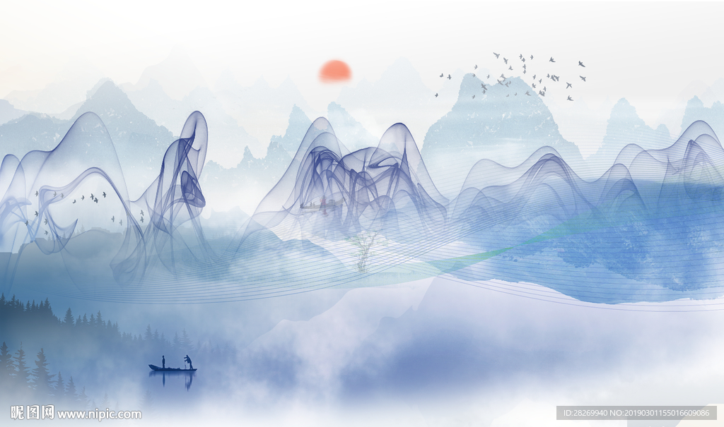 新中式水墨画