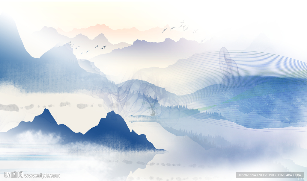新中式背景墙