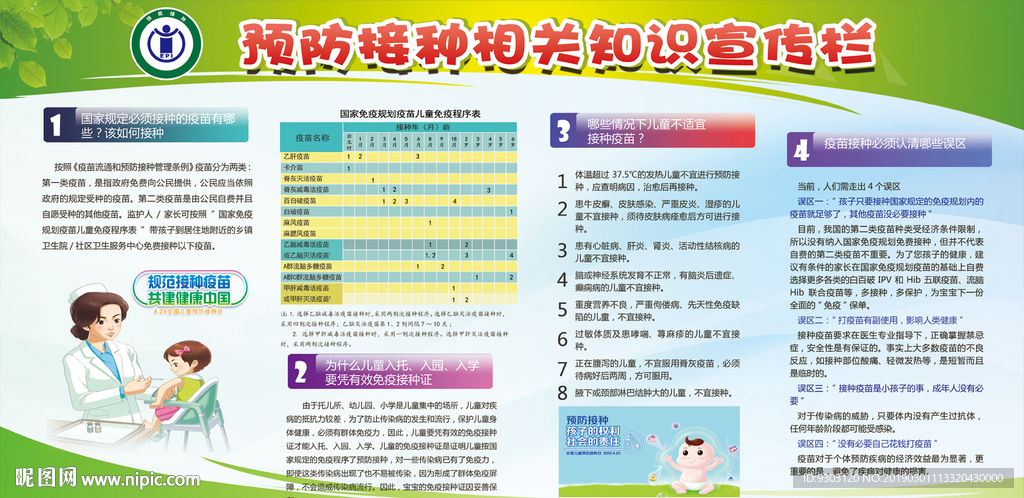预防接种宣传栏