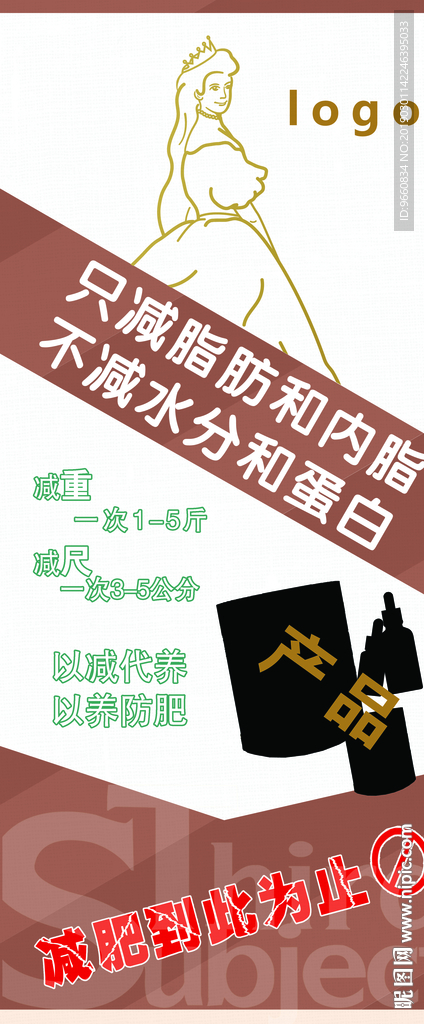 减肥产品展架