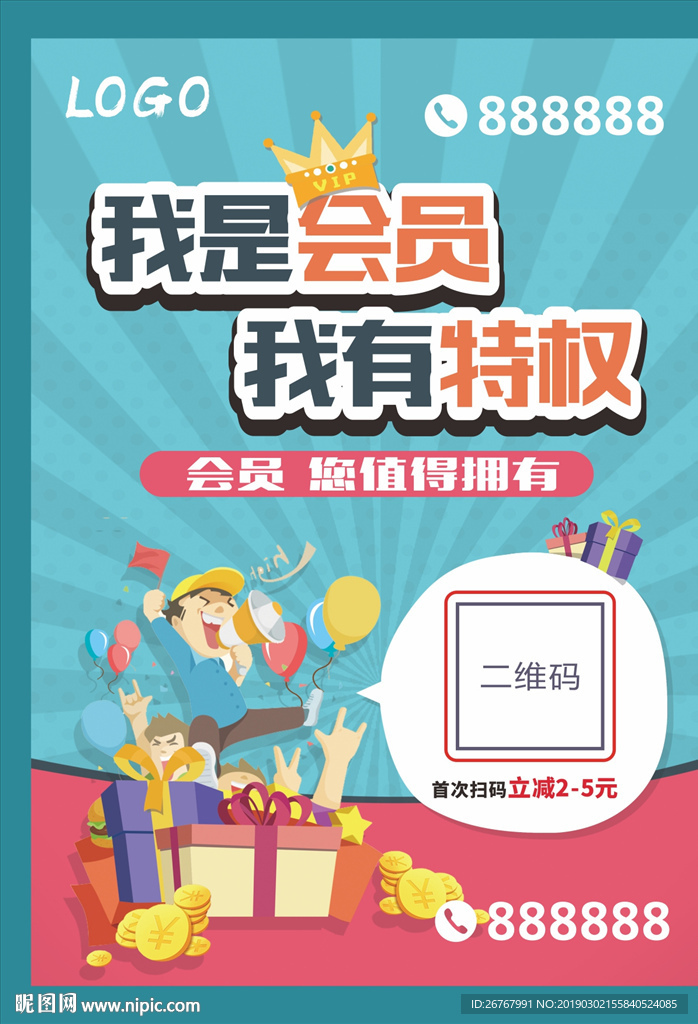 会员特权海报