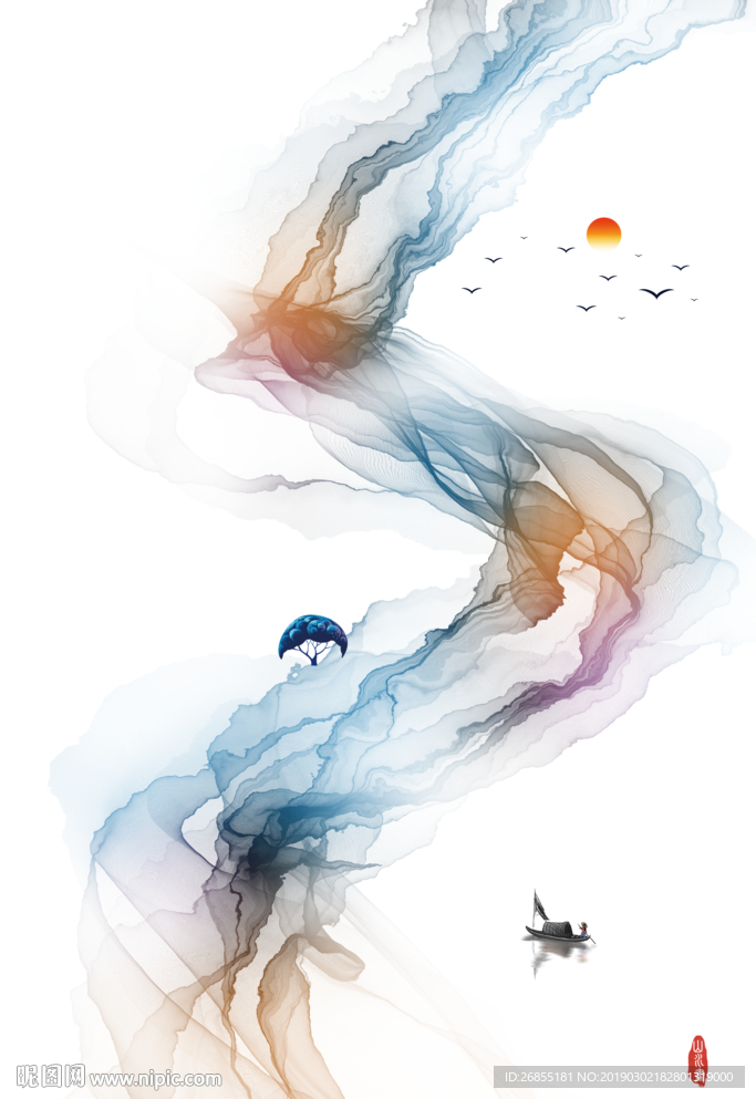 水墨山水画
