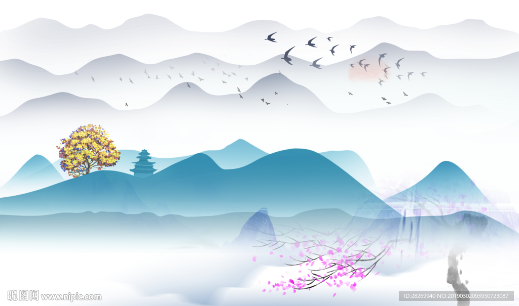 新中式背景
