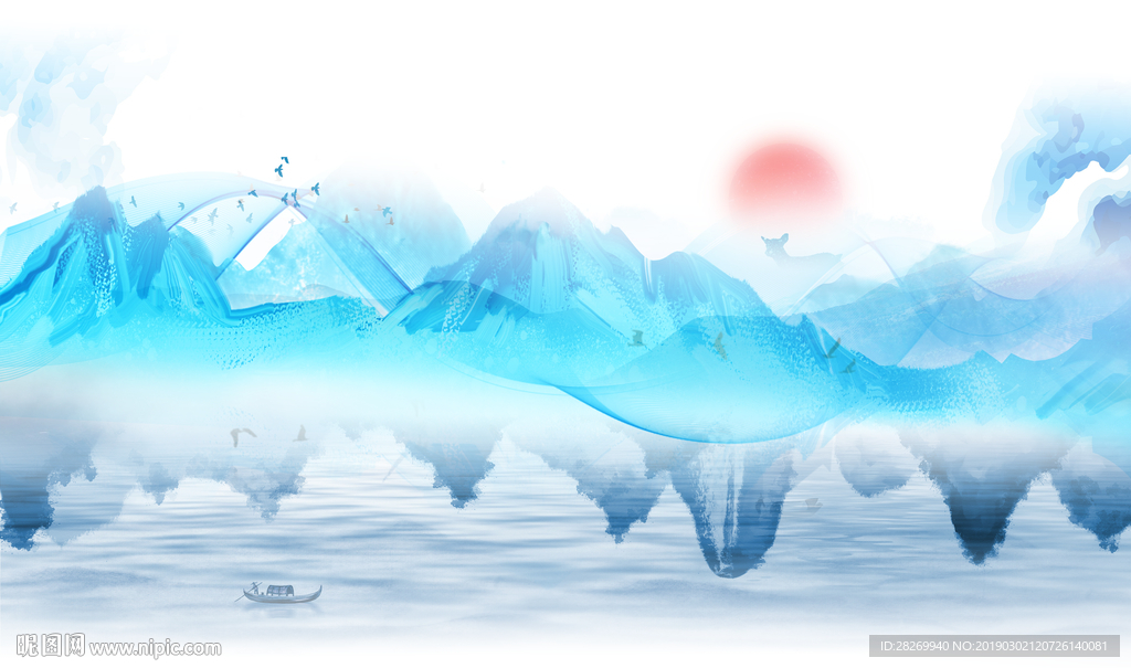 山水壁画