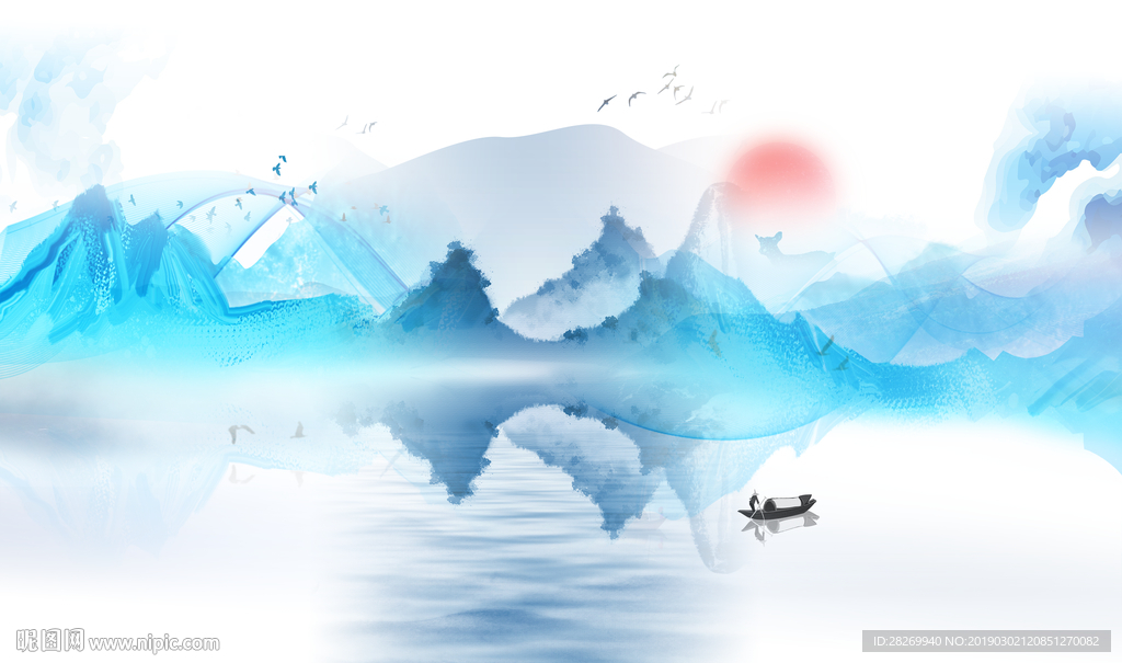山水壁画