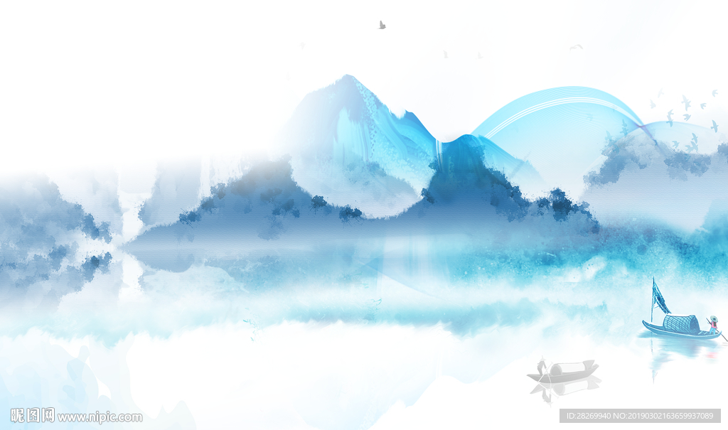 山水背景墙