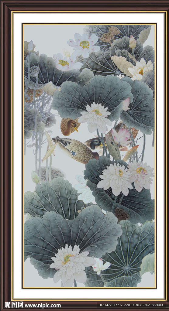 荷花水墨