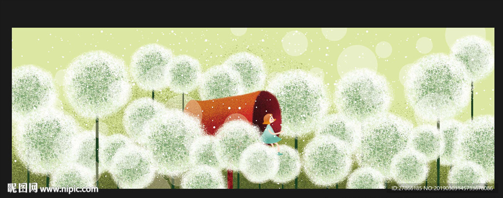 蒲公英装饰画