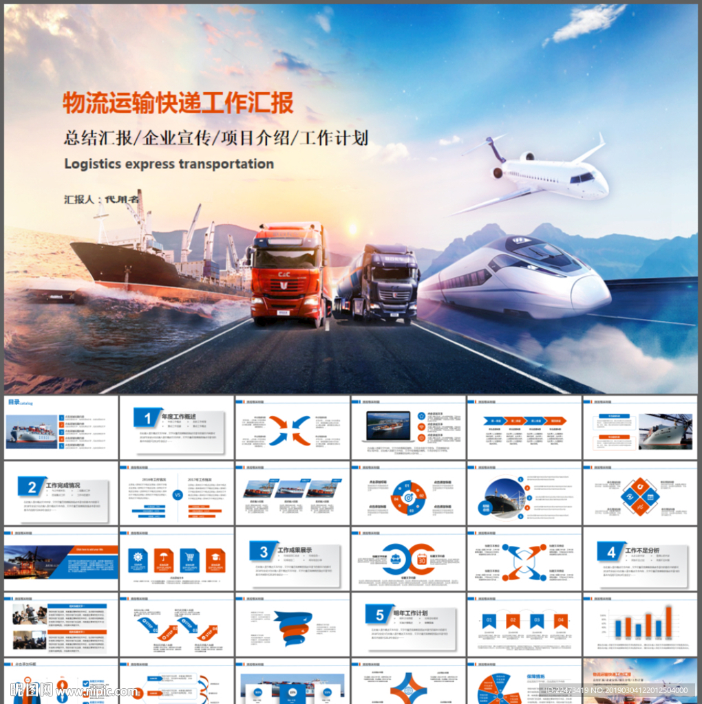 物流公司物流运输工作汇报PPT