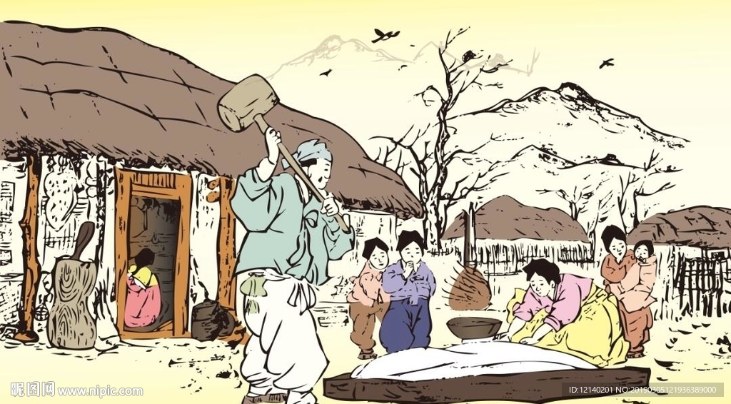 手绘古代人物风俗