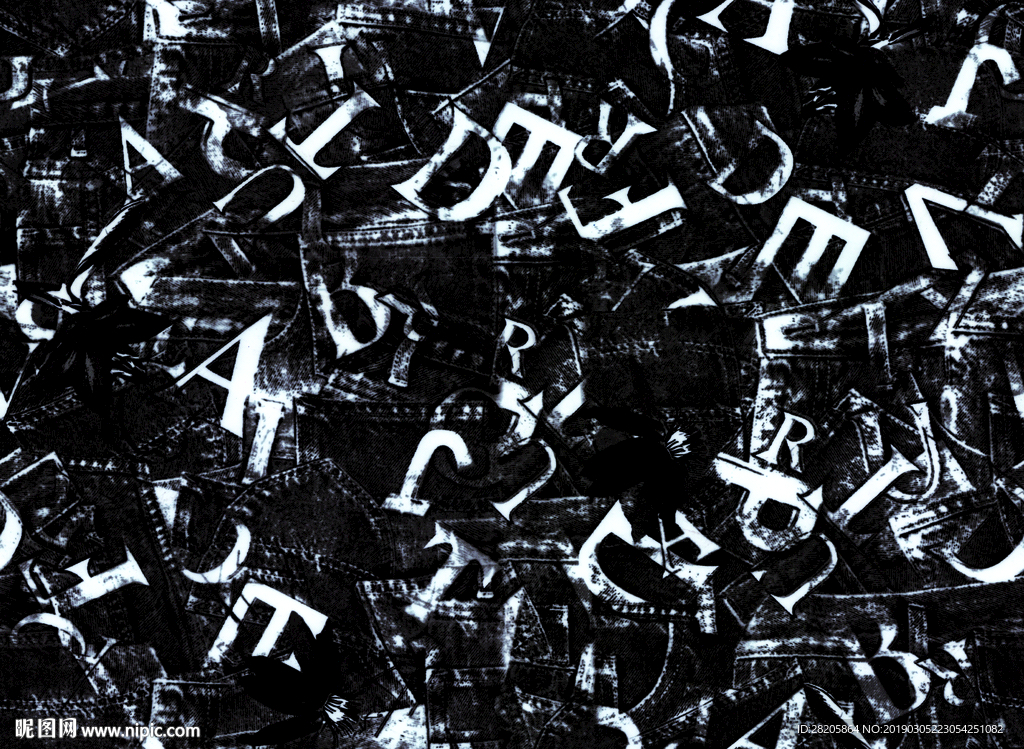 牛仔字母