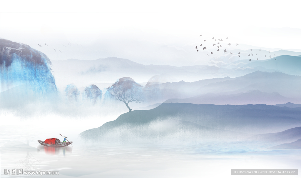 禅意山水画