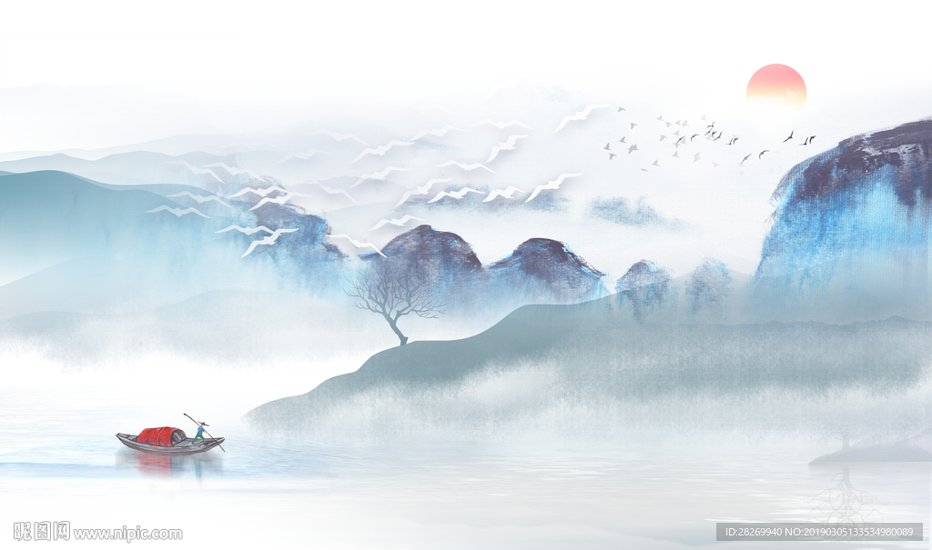 禅意山水画
