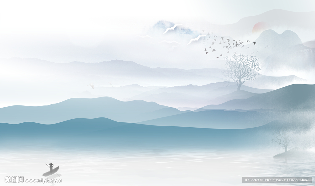 禅意山水画