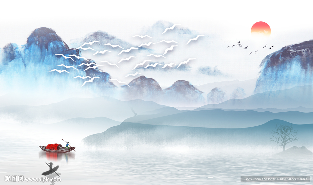禅意山水画