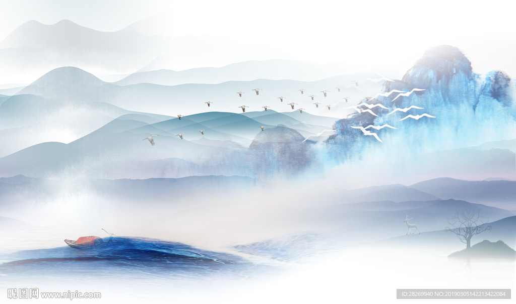 简约山水