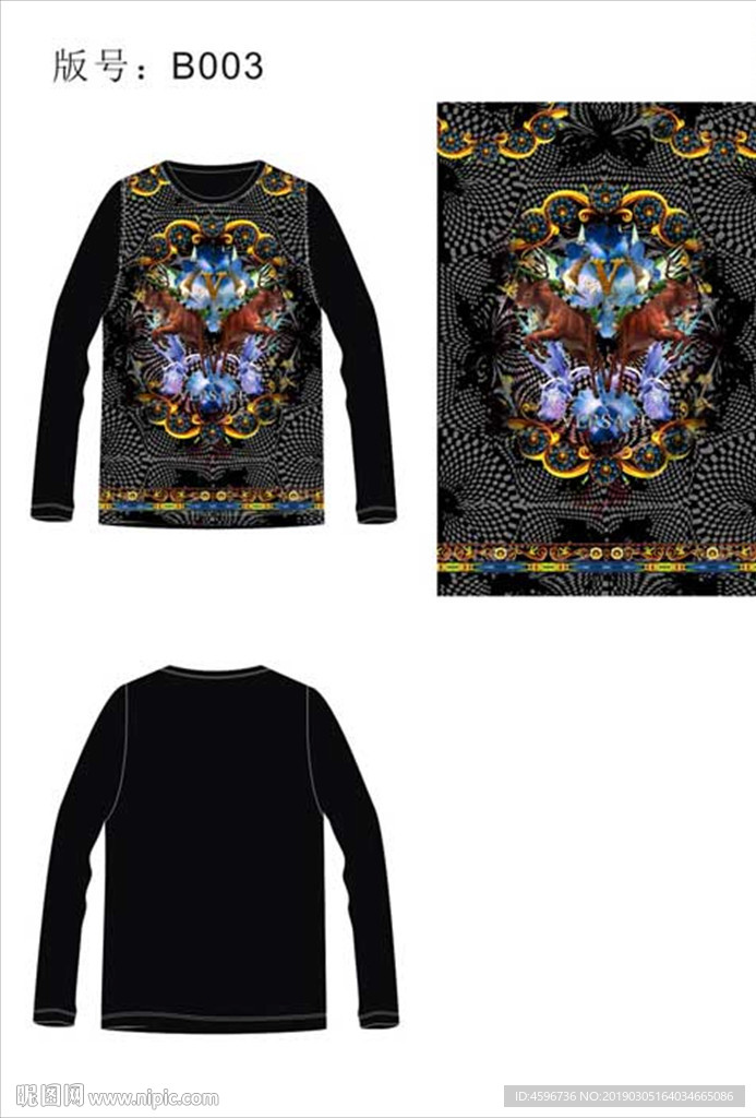 男装 T恤 数码 印花 图案