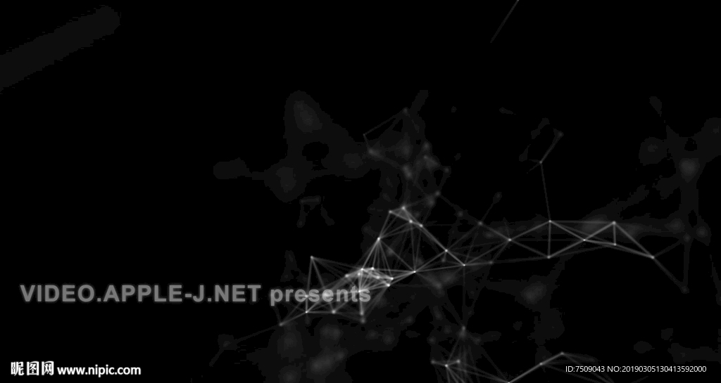 科技感闪烁粒子标题文字