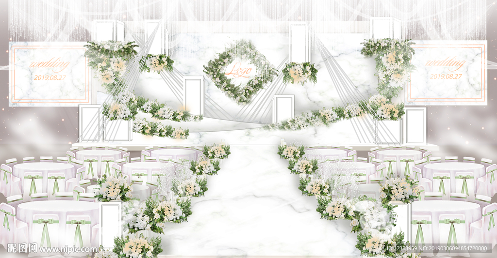 小清新婚礼舞台