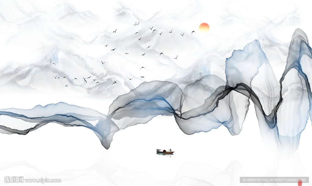 水墨山水画