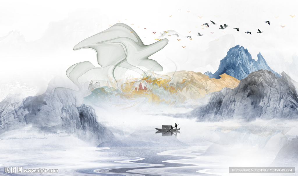 巨幅山水画