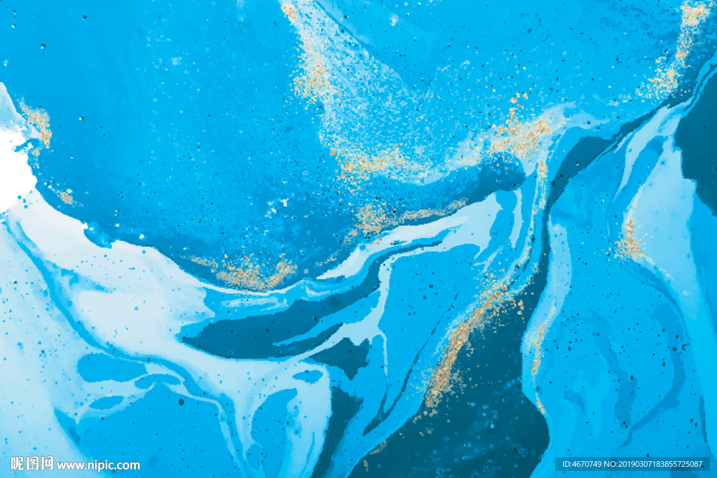 蓝色抽象大理石纹理背景