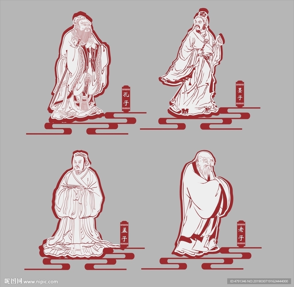 孔子墨子孟子老子