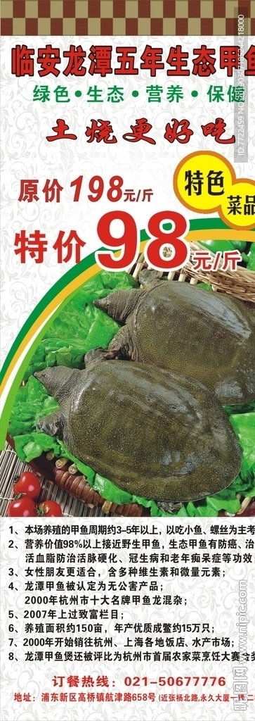 甲鱼 易拉宝 展架 海报