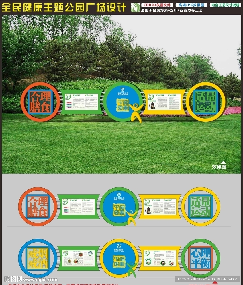 健康主题宣传栏健康四大基石展板