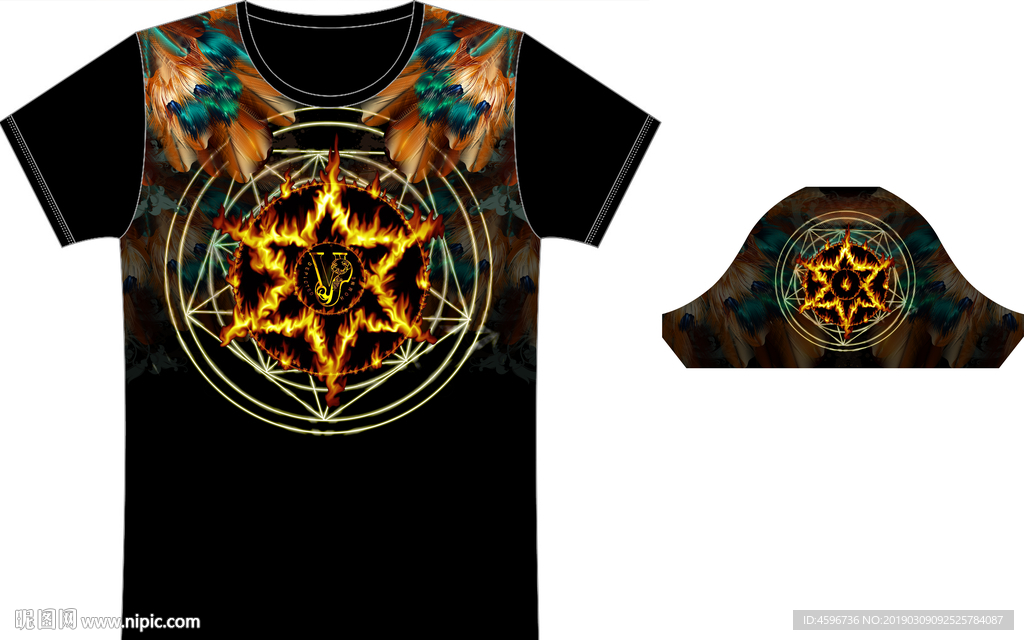 男装 T恤 数码 印花 图案