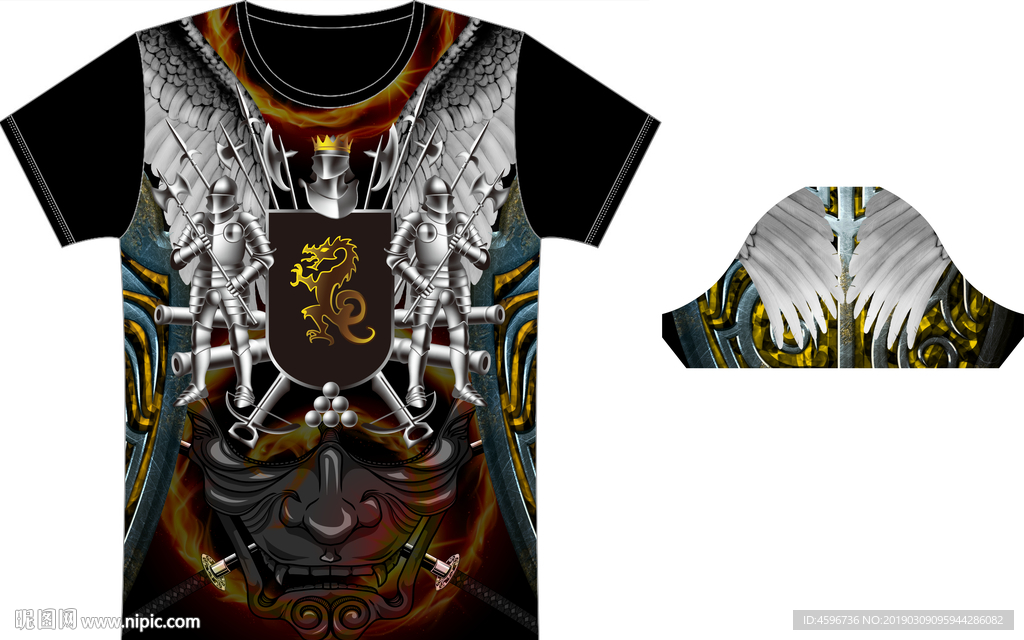 男装 T恤 数码 印花 图案