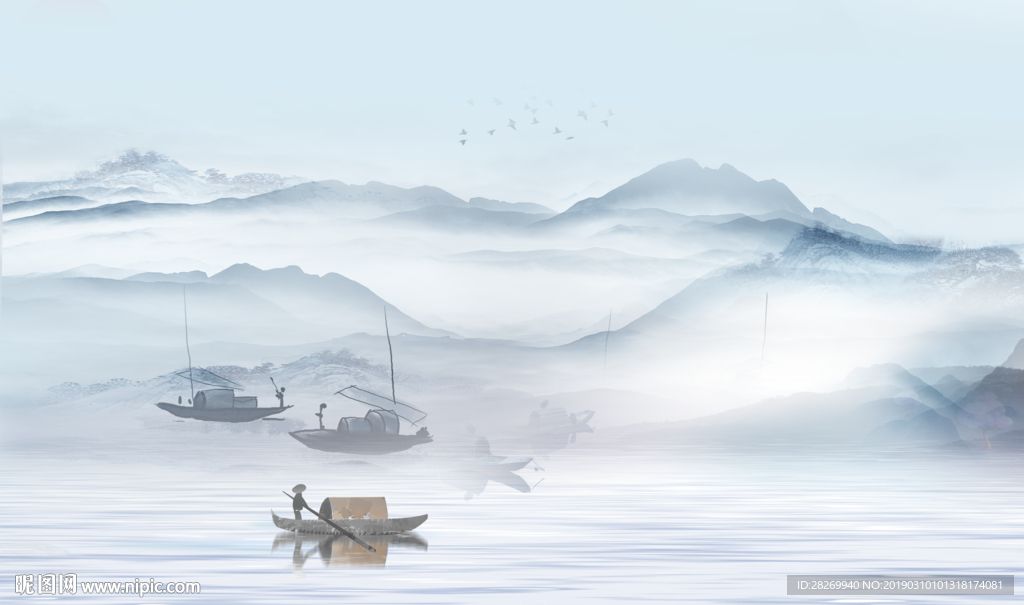 山水背景墙