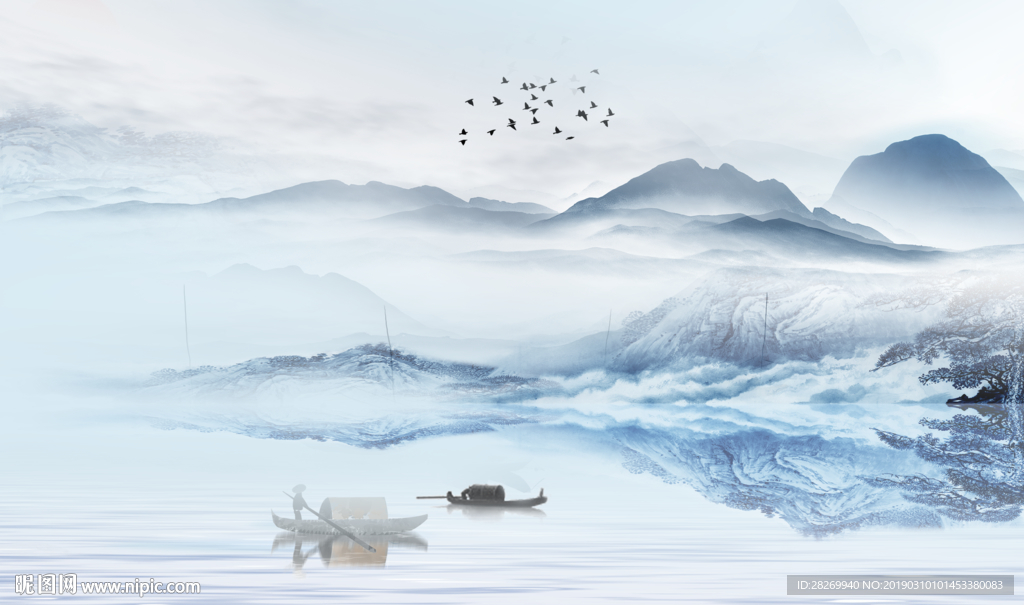山水背景墙
