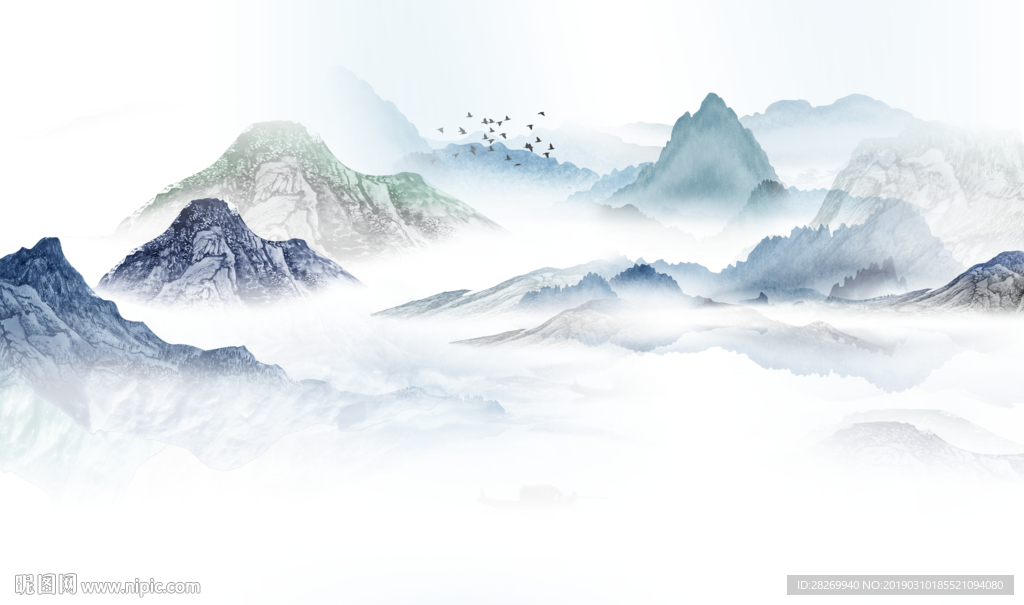 山水背景