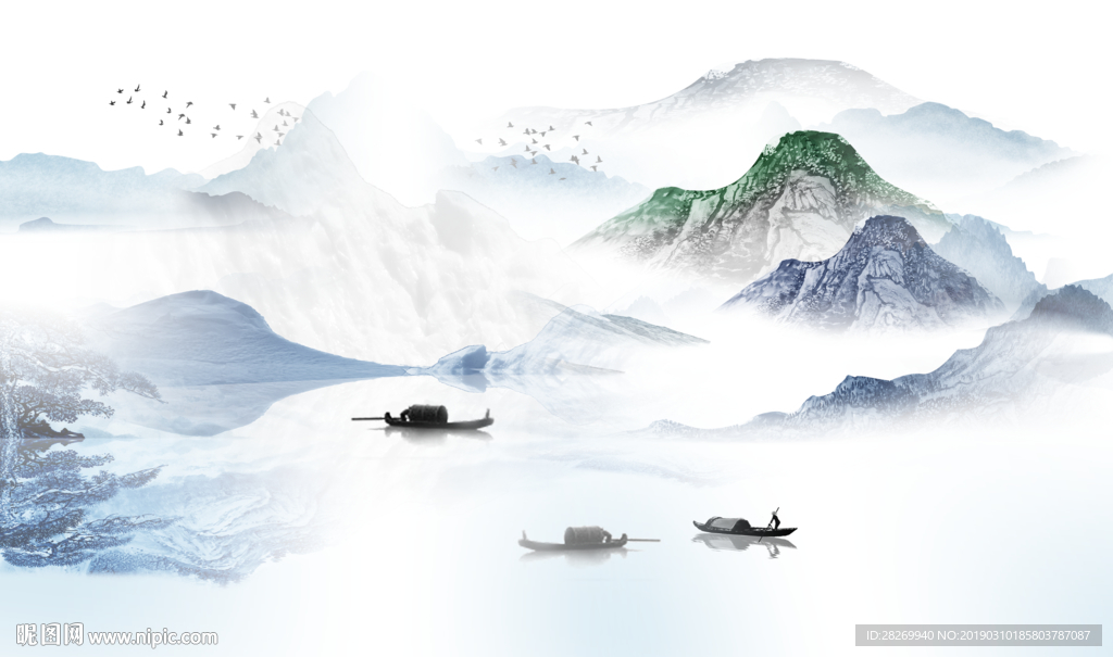 山水背景墙