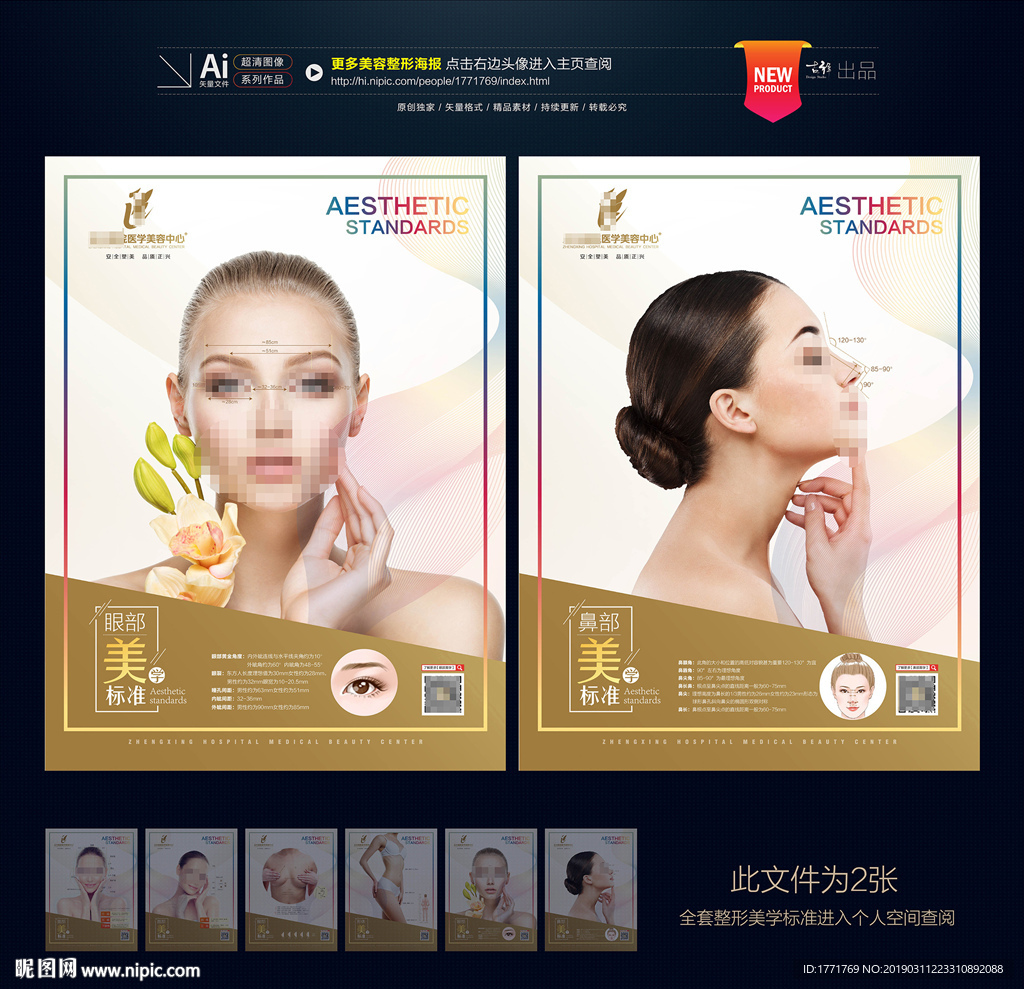 鼻部眼部美学标准