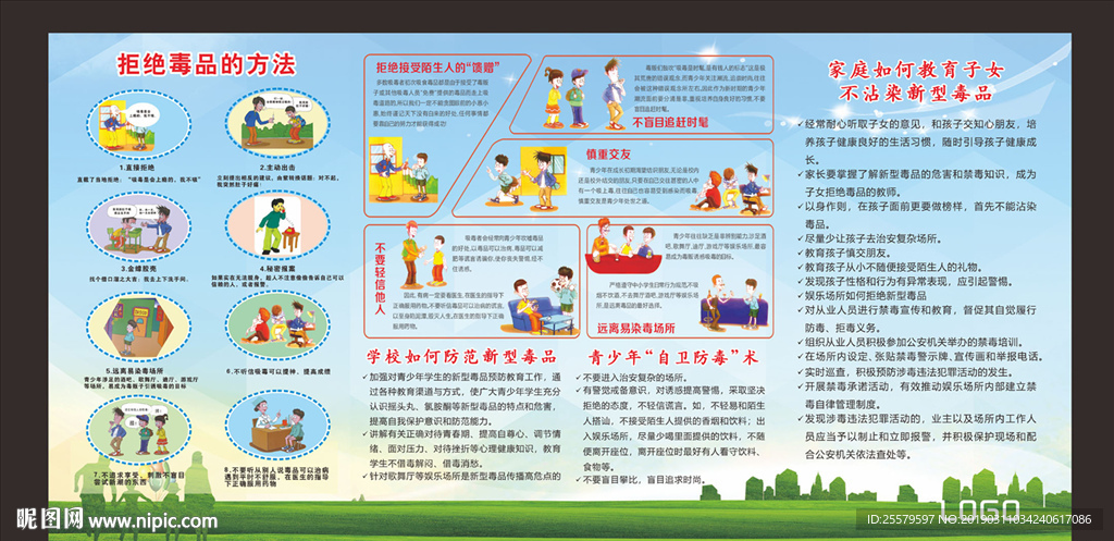 中小学禁毒展板