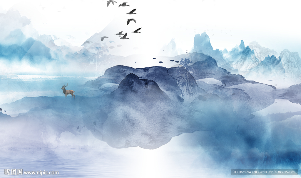 水墨山水画