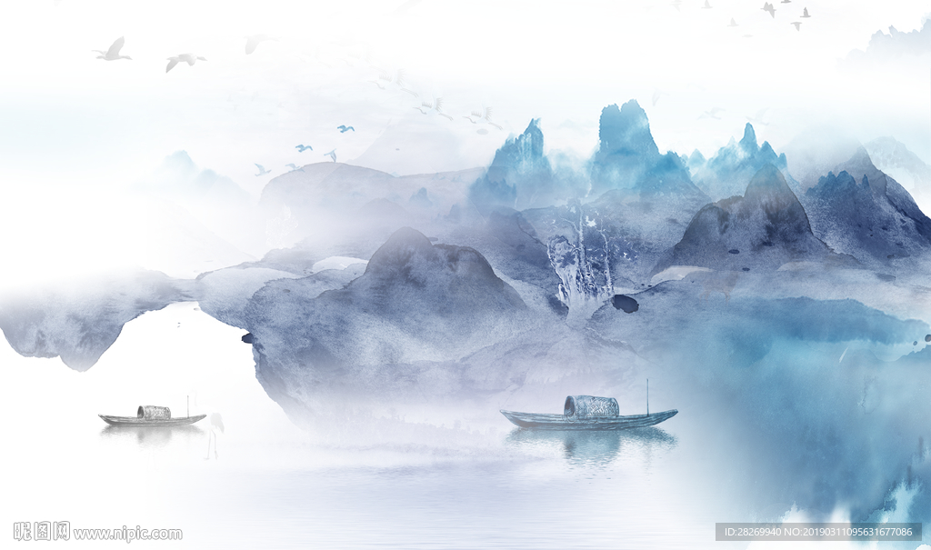 水墨山水画