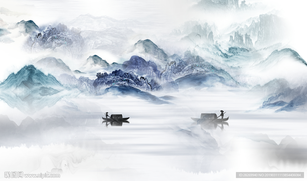 中式水墨山水
