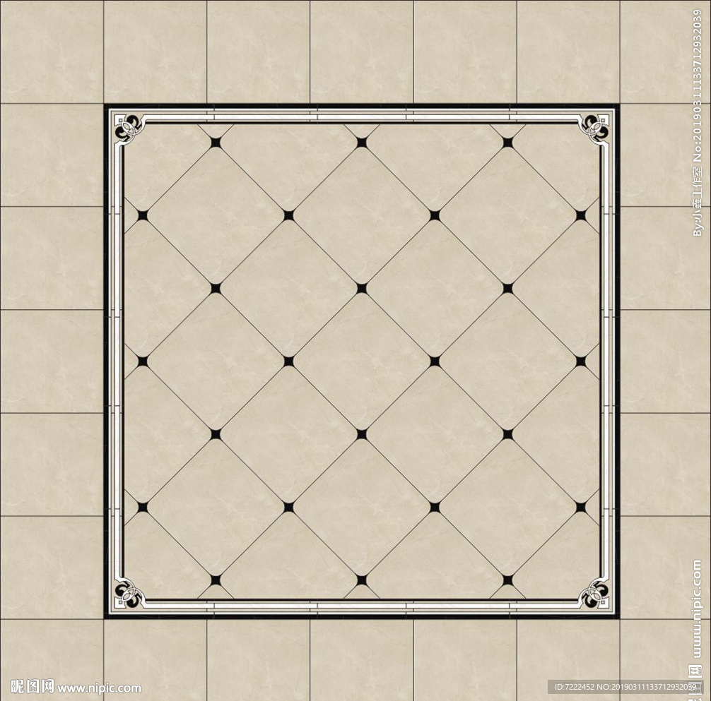 自建房大厅地花