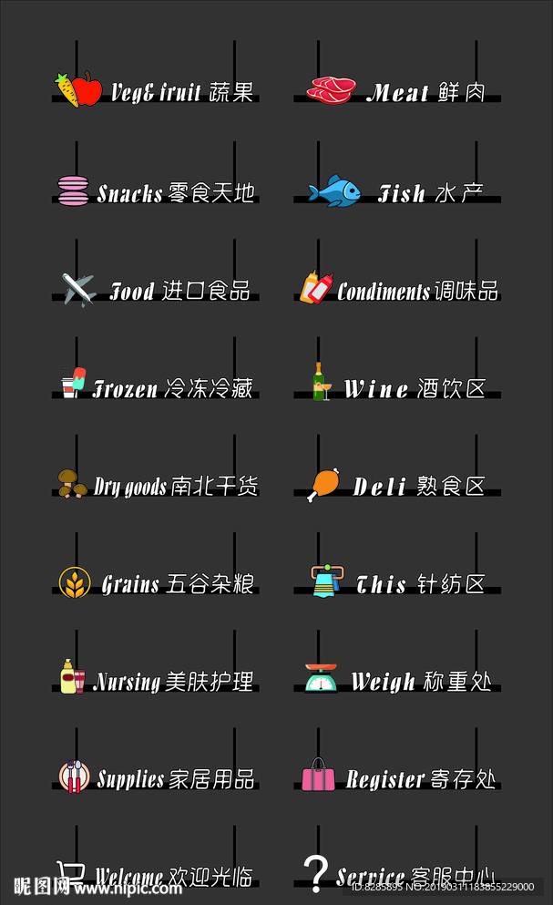 超市发光字 分类