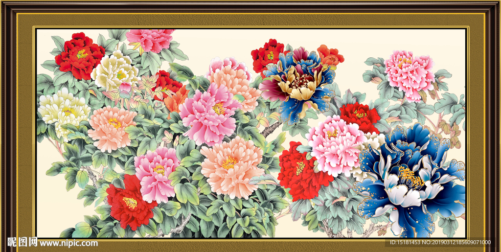 国画牡丹